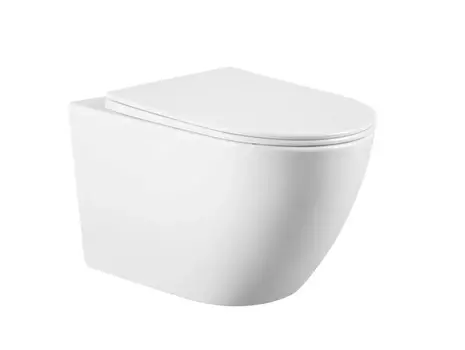 Безободковый подвесной унитаз Charus Estella Rimless EWC700-121W белый, с крышкой микролифт