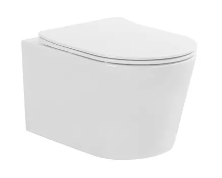 Безободковый подвесной унитаз Charus Infinito Rimless EWC700-130W белый, с крышкой микролифт