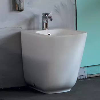 Биде напольное Kerasan Tribeca 512030 белое матовое