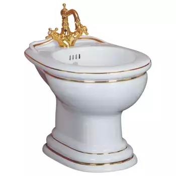Биде напольное Migliore Milady 20852 белое, золото