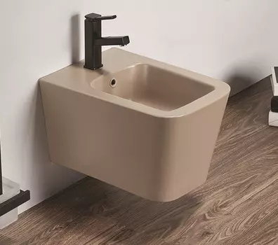 Биде подвесное CeramaLux 5370MC капучино матовое