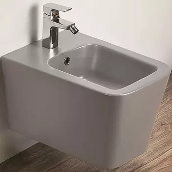 Биде подвесное CeramaLux 5370MH светло-серое матовое