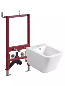 Биде подвесное с инсталляцией Agger ATI04310 белое