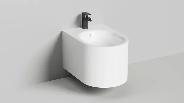 Биде подвесное Salini Gemelli S-Stone 250121M из искусственного камня, белое матовое