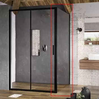 Боковая стенка Ravak Blix Slim 90x195 X9BM70300Z1 стекло прозрачное, профиль черный