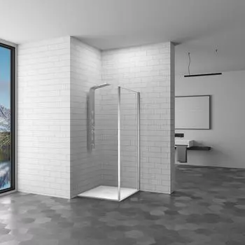 Боковая стенка RGW Z- 02 100 см стекло прозрачное, профиль хром