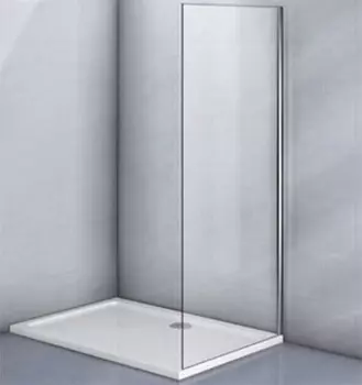 Боковая стенка Veconi KP03S-90-01-19C1 90х185 стекло прозрачное, профиль хром