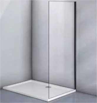 Боковая стенка Veconi KP06B-80-01-19C4 80х195 стекло прозрачное, профиль черный