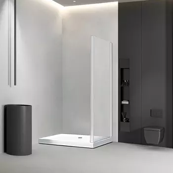 Боковая стенка Veconi Rovigo 100x185 KP01-100-01-C1 стекло прозрачное, профиль хром