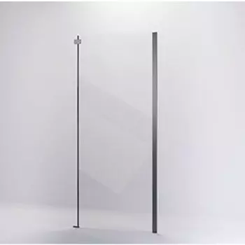 Боковая стенка Veconi Rovigo 100x195 KP06GR-100-01-C4 стекло прозрачное, профиль графит