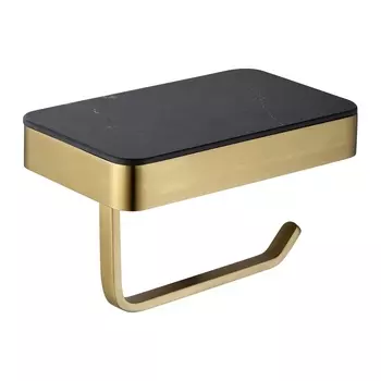 Бумагодержатель Abber Westen AA1730G золото, с полочкой