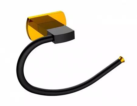 Бумагодержатель CeramaLux Azzuro 23 см 95606 черный, золото