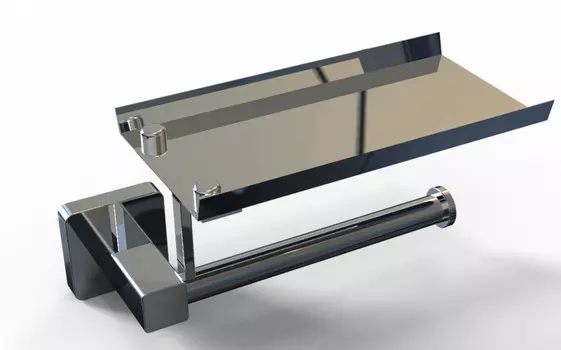 Бумагодержатель CeramaLux Quadro 21 см 61907B хром