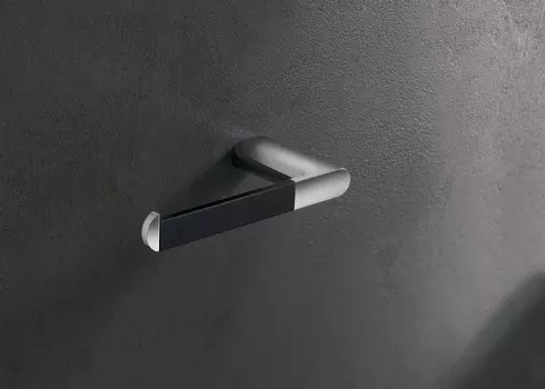 Бумагодержатель Inda Mito A2025ANC хром/черный матовый левый