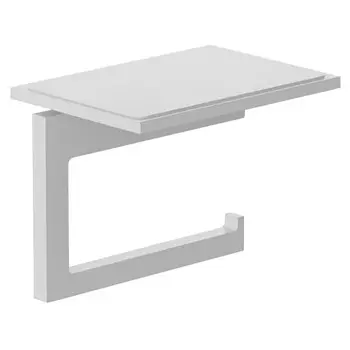 Бумагодержатель Kludi Vela C 3197153 с полкой, белый матовый