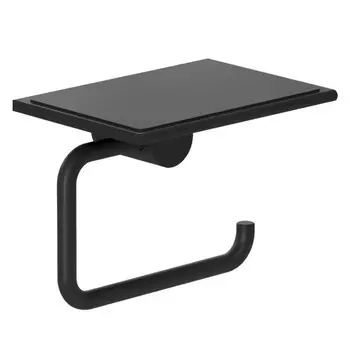 Бумагодержатель Kludi Vela R 5897139 с полкой, черное белое