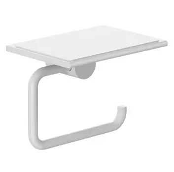 Бумагодержатель Kludi Vela R 5897153 с полкой, белый матовый