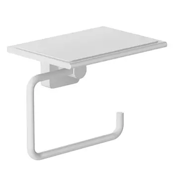 Бумагодержатель Kludi Vela S 2597153 с полкой, белый матовый