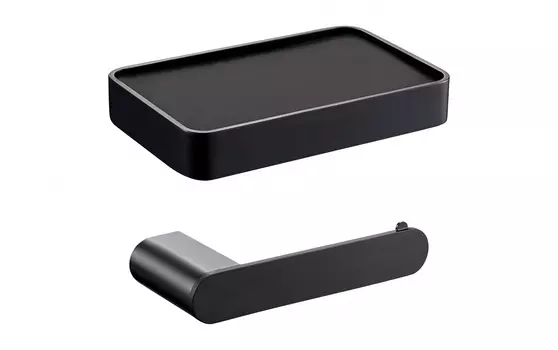 Бумагодержатель с полкой WONZON & WOGHAND CARBON WW-7726 черный