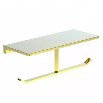 Бумагодержатель с полкой WONZON & WOGHAND ECLIPSE WW-9156-LG золото