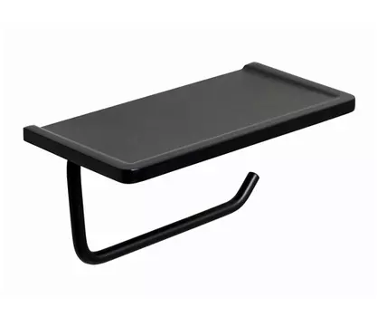 Бумагодержатель Wasserkraft K-1525 с полкой, черный