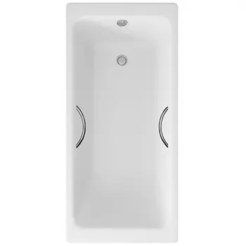 Чугунная ванна Delice Parallel 160х70 DLR220504 белая, с ручками, без ножек