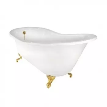 Чугунная ванна Magliezza Beatrice 153x76,5 ножки золото