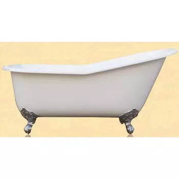 Чугунная ванна Magliezza Gracia 170x76 белая, ножки хром