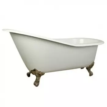 Чугунная ванна Magliezza Gracia 170x76 белая, ножки бронза