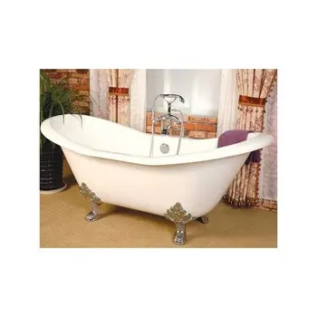 Чугунная ванна Magliezza Julietta 183x78 белая, ножки хром