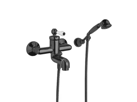 Cмеситель для ванны и душа Mamoli Country 1290FS11002K с душевым гарнитуром, черный матовый