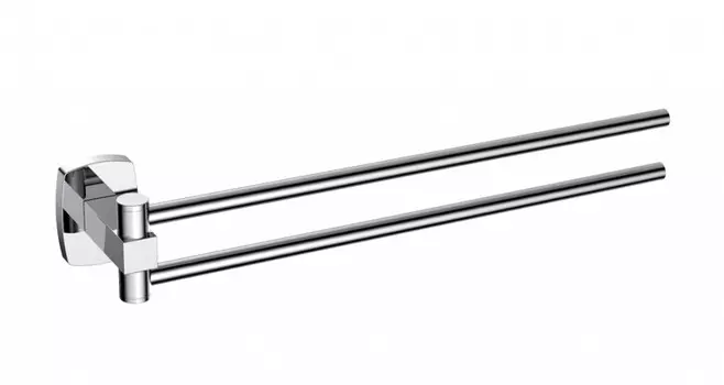 Держатель для полотенец двойной CeramaLux Cube 38 см 12614 хром, поворотный