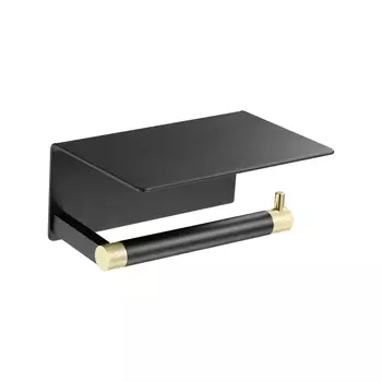 Держатель для туалетной бумаги Rose RG3005H-1 золото, черный