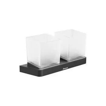 Держатель с двумя стаканами Ravak 10° X07P558 черный