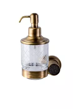Диспенсер для жидкого мыла Boheme Royal Cristal 10932-BR-B бронза, черный
