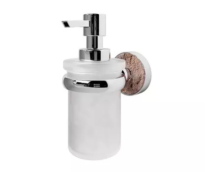 Диспенсер Wasserkraft Nau K-7799 матовое стекло, коричневый, хром