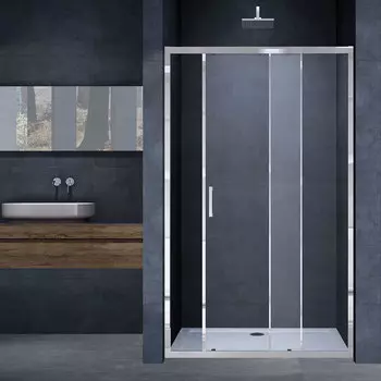 Душевая дверь 150 см Vincea Alpha VDS-3AL150MT профиль хром, стекло текстурное