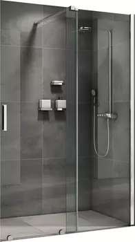 Душевая дверь Abber Komfort 120x200 AG90120 профиль хром, стекло прозрачное