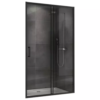 Душевая дверь Abber Schwarzer Diamant 120x195 AG30120B5 профиль черный, стекло прозрачное