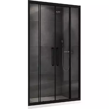 Душевая дверь Abber Schwarzer Diamant 140x195 AG33140BH профиль черный, стекло прозрачное
