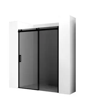 Душевая дверь Ambassador Benefit 140x200 19022203HBB стекло тонированное, профиль черный