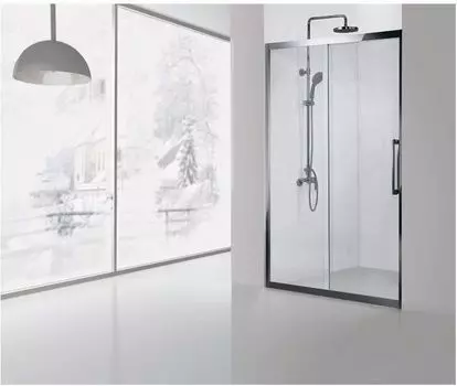 Душевая дверь Aquanet Delta 160х200 NPE6121 стекло прозрачное, профиль хром