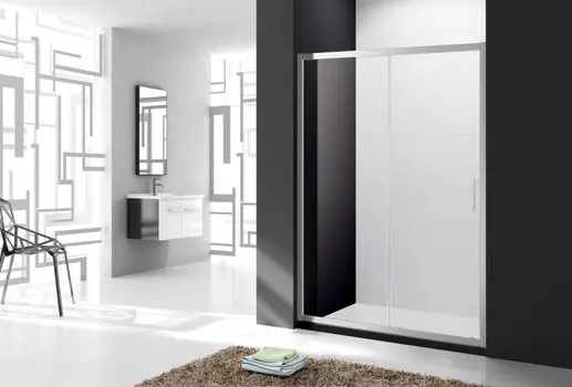 Душевая дверь Cezares Molveno 140x190 MOLVENO-BF-1-140-C-Cr-IV стекло прозрачное, профиль хром