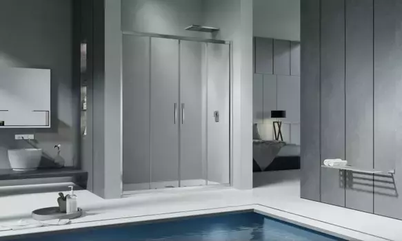 Душевая дверь Good Door Cofe 160х190 WTW-TD-160-C-CH стекло прозрачное, профиль хром