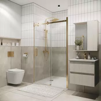 Душевая дверь Grossman Classic 120x195 100.K33.04.120.32.00 стекло прозрачное, профиль золото