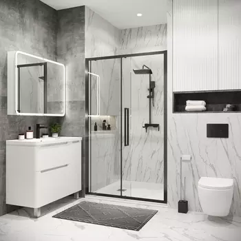 Душевая дверь в нишу Grossman Cosmo 120x195 100.K33.02.120.42.00 стекло прозрачное, профиль графит