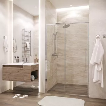 Душевая дверь Grossman Galaxy 120x195 100.K33.01.120.10.00 стекло прозрачное, профиль хром