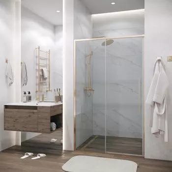 Душевая дверь в нишу Grossman Galaxy 120x195 100.K33.01.120.32.00 стекло прозрачное, профиль золото