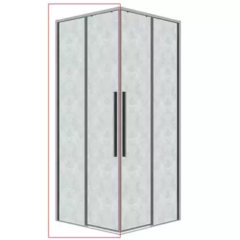 Душевая дверь в нишу Grossman Galaxy 120x195 1/2.K33.01.12.10.02 стекло шиншилла, профиль хром