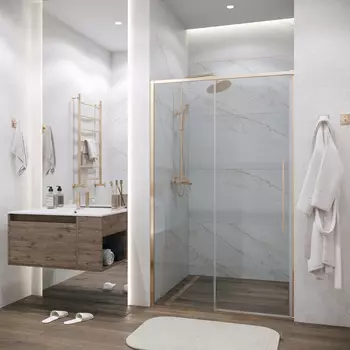 Душевая дверь в нишу Grossman Galaxy 130x195 100.K33.01.130.32.00 стекло прозрачное, профиль золото